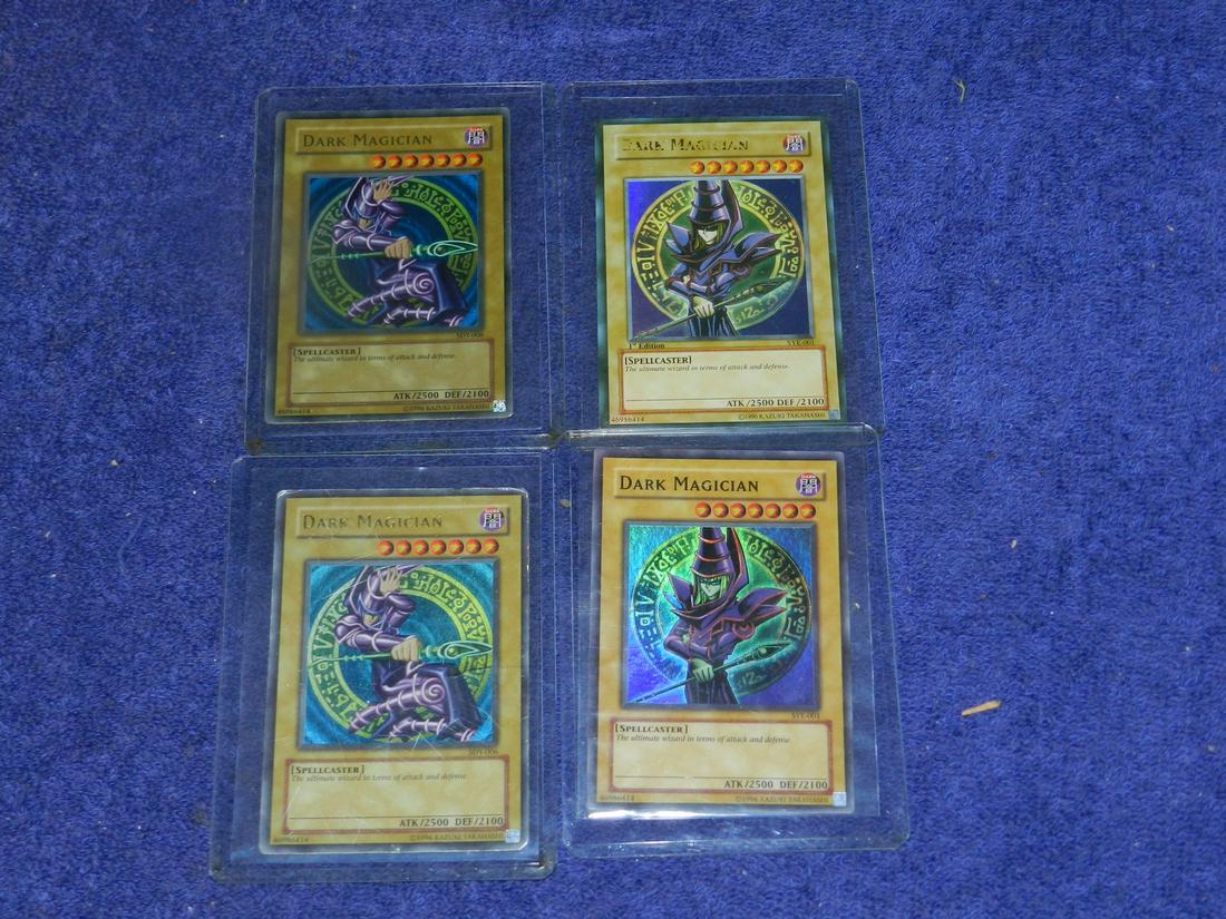 Lot of 4 Yugioh Dark Magician Holo Cards: Lot of 4 Yugioh Dark Magician Holo Cards