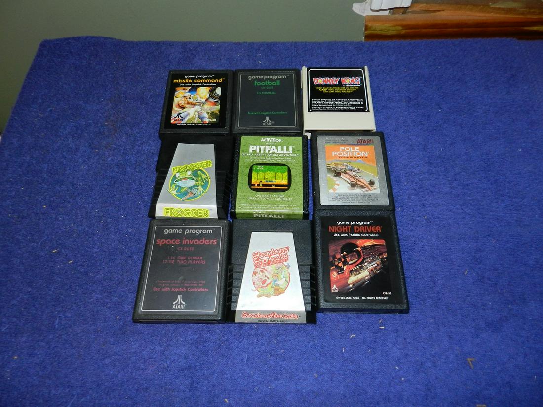 Lot of 9 Vintage Atari 2600 Game Cartridges (1 of 1)