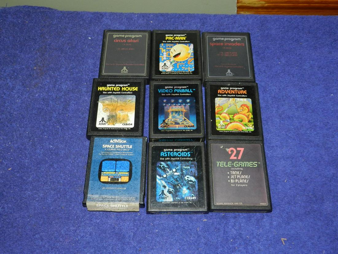 Lot of 9 Vintage Atari 2600 Game Cartridges (1 of 1)