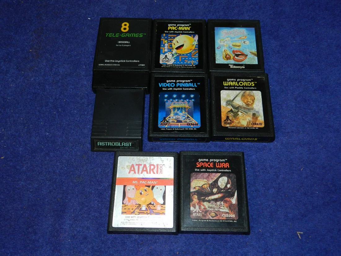 Lot of 8 Vintage Atari 2600 Game Cartridges (1 of 1)