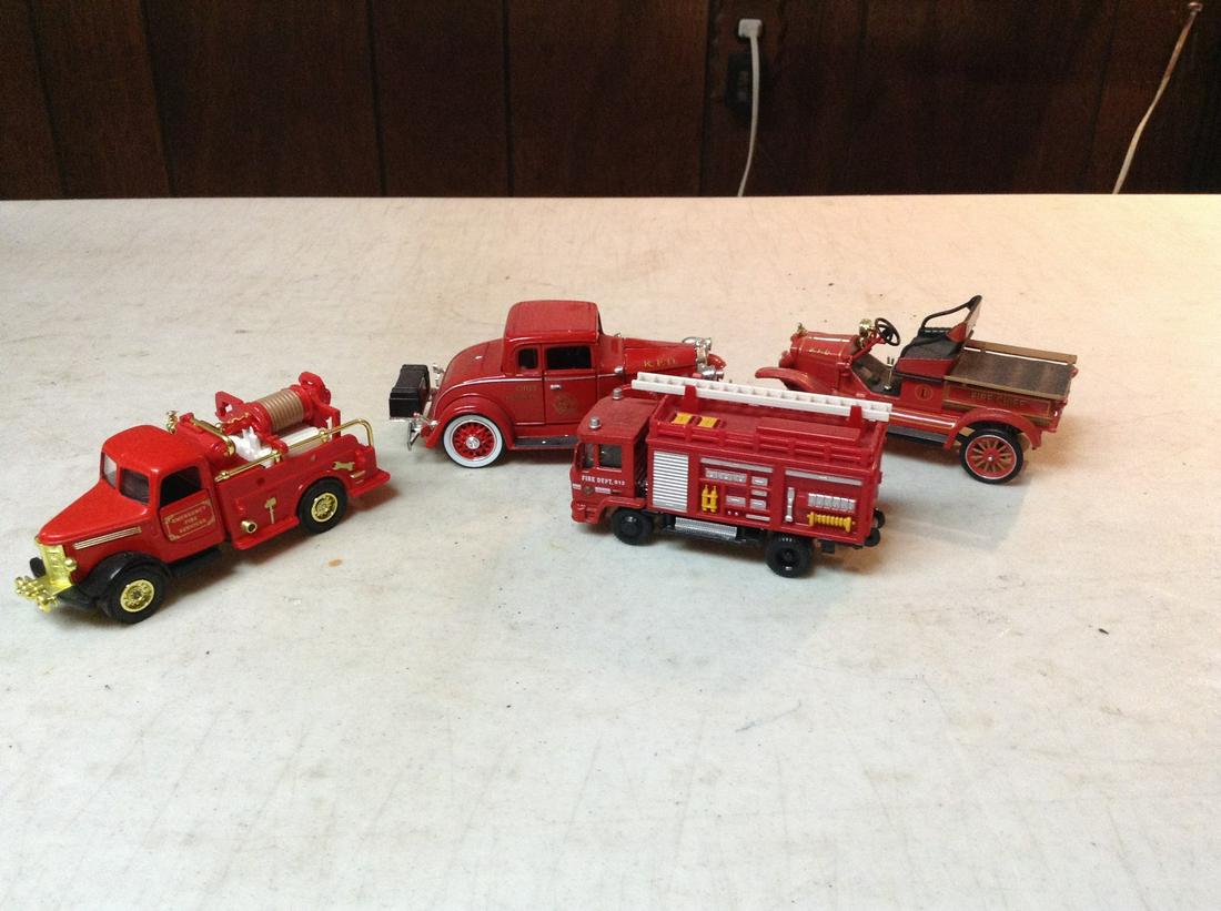 4 diecast fire trucks biggest 5 inches (1 of 1)