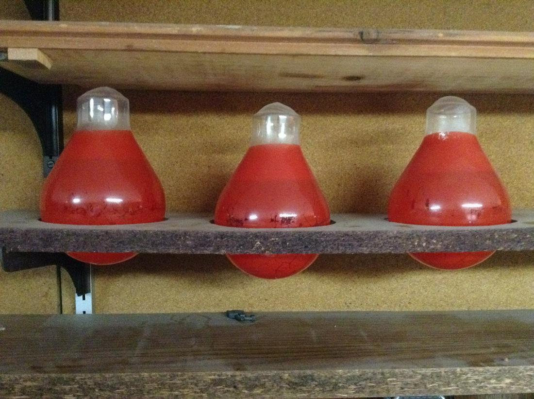 3 full fire chemical throwing extinguishers: 3 full fire chemical throwing extinguishers