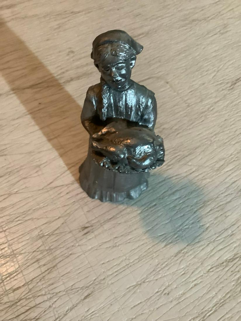 M.A. Ricker Signed 2001 First Thanksgiving Pewter (1 of 1)