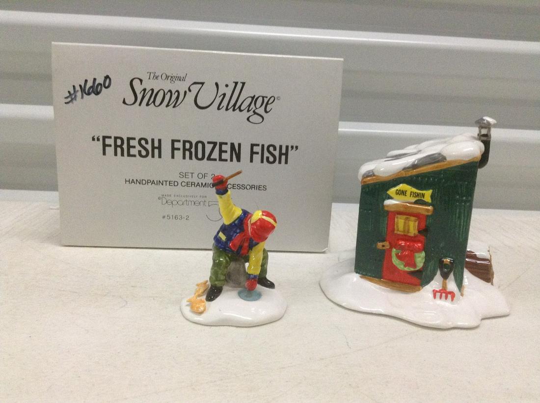 Dept. 56 Snow Village "Fresh Frozen Fish" with box: Dept. 56 Snow Village "Fresh Frozen Fish" with box