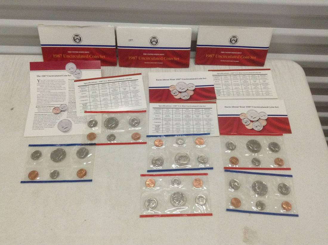 US Mint 1987 Uncirculated Coin Sets (1 of 1)
