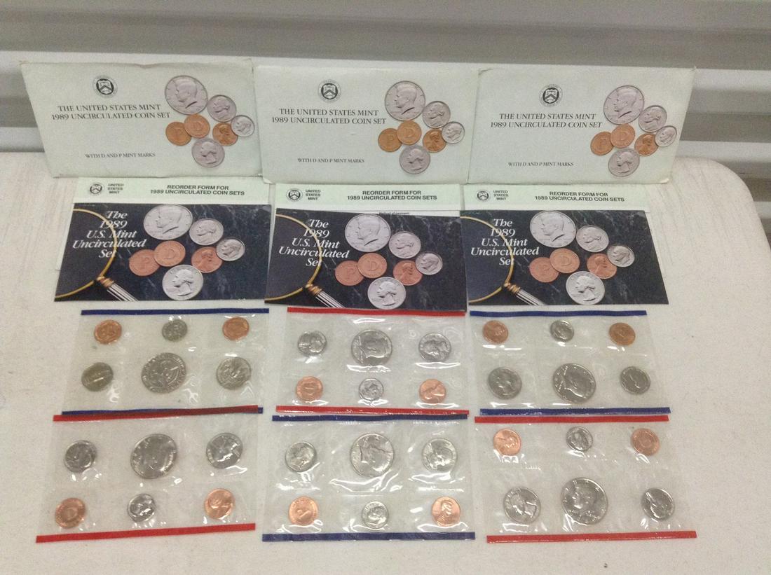 US Mint 1989 Uncirculated Coin Sets (1 of 1)