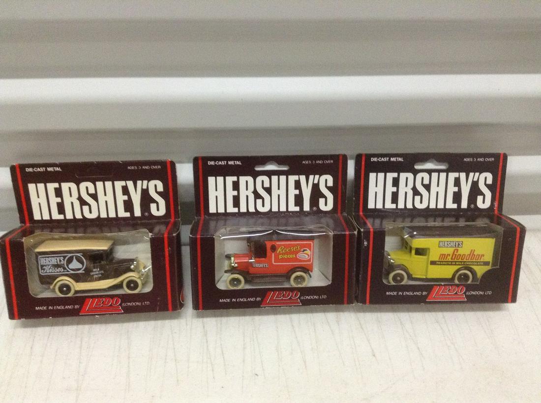 Hershey's Die Cast Collectible Cars in the boxes: Hershey's Die Cast Collectible Cars in the boxes