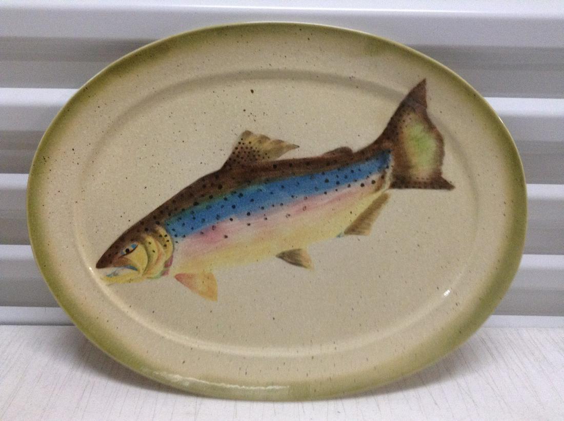 Large Rainbow Trout Serving Platter 17.5" (1 of 1)