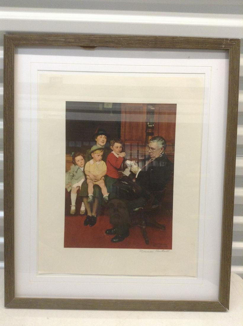 Pencil Signed Normal Rockwell Lithograph 25.5"x21.5" (1 of 1)