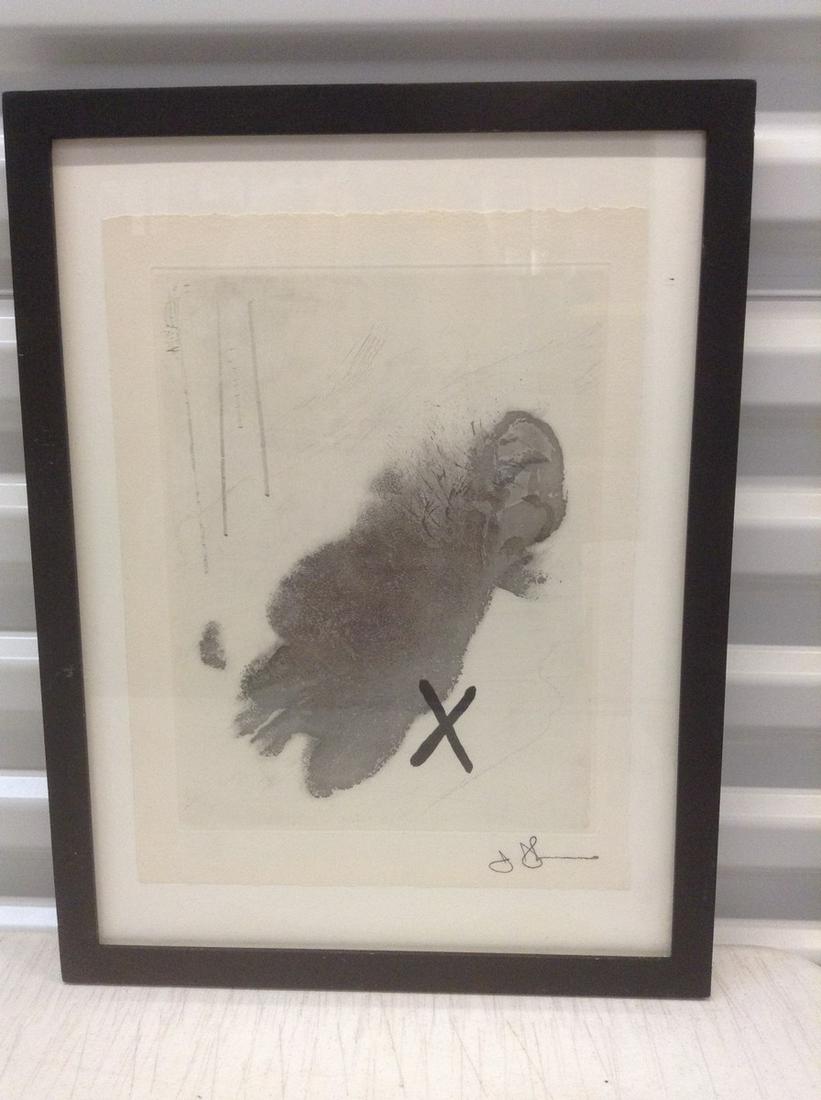 Signed Jasper Johns Etching 17.25"x13" (1 of 1)