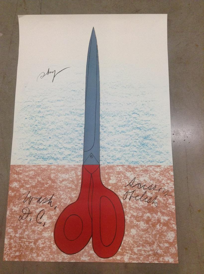 Signed Claes Oldenburg Lithograph 30"x19.5" (1 of 1)