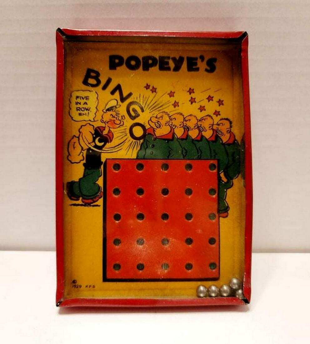 1929 King Features Syndicate Popeye's Bingo: 1929 King Features Syndicate Popeye's Bingo