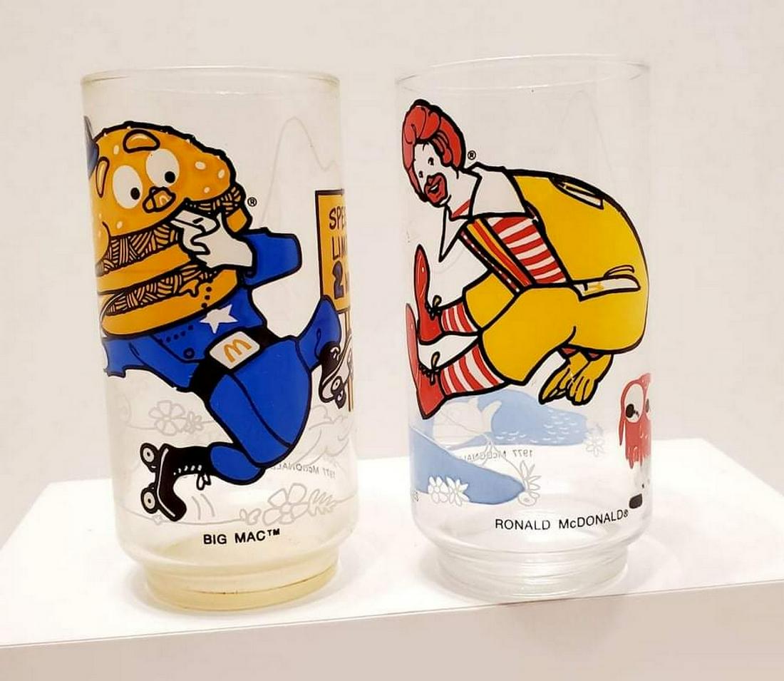 1977 McDonald's McDonaldland Action Series Glasses: 1977 McDonald's McDonaldland Action Series Glasses