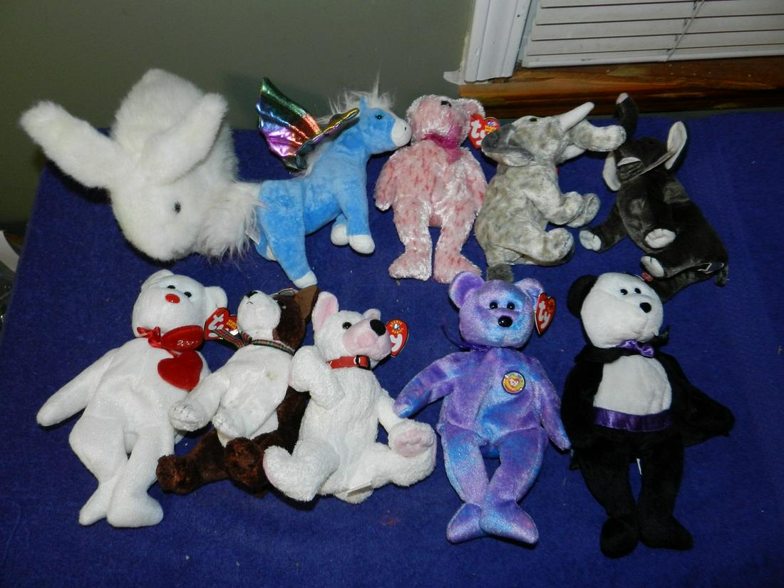 Lot of 10 Beanie Babies With Tags: Lot of 10 Beanie Babies With Tags