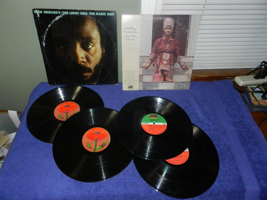 2 Double Albums Dick Gregory Aretha Franklin: 2 Double Albums Dick Gregory Aretha Franklin