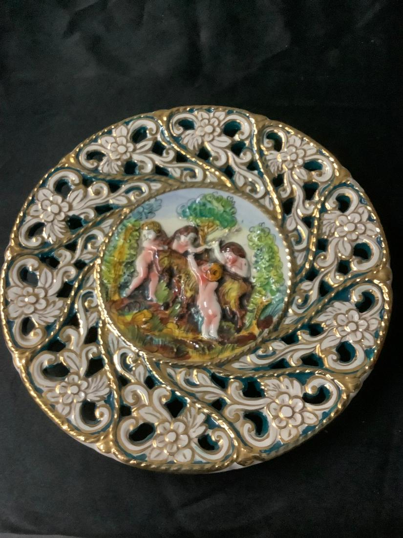 Capodimonte Numbered Wall Plate Made in Italy: Capodimonte Numbered Wall Plate Made in Italy