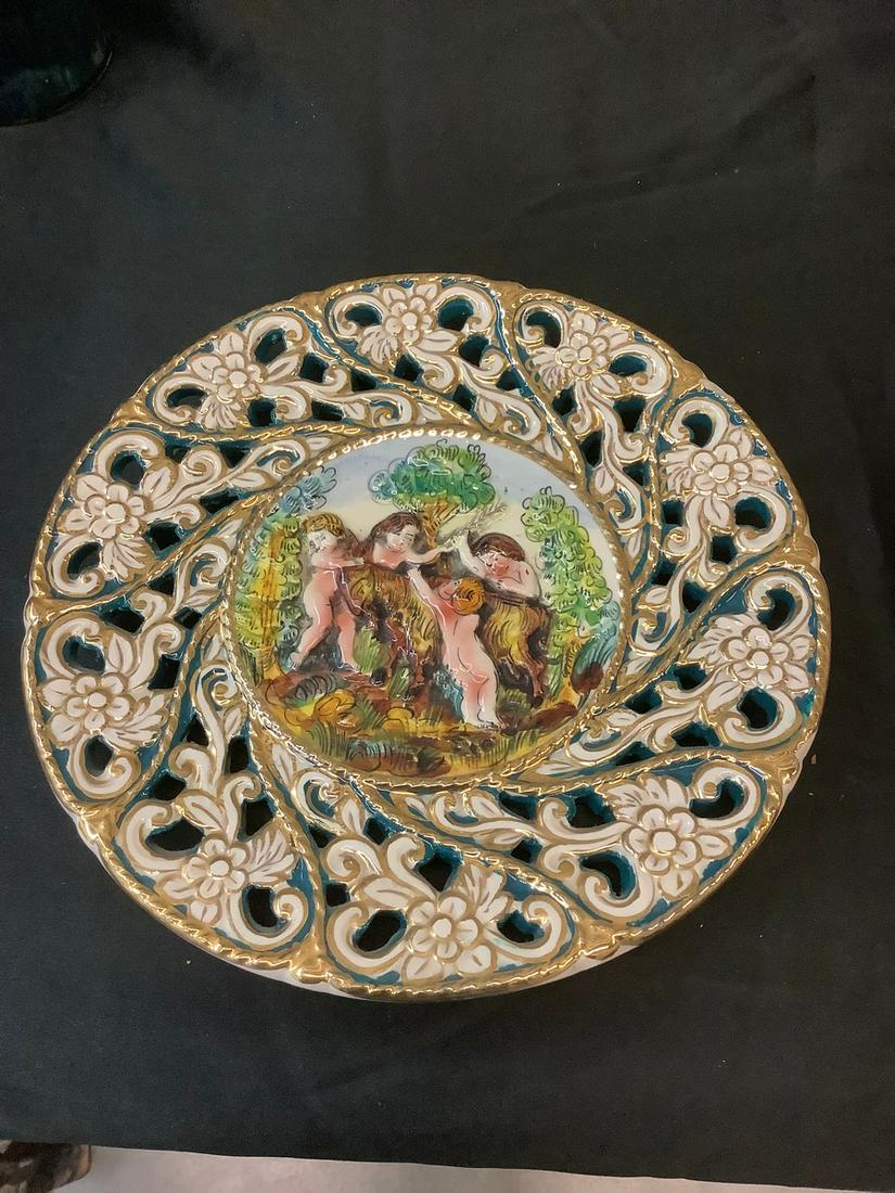 Capodimonte Numbered Wall Plate Made in Italy: Capodimonte Numbered Wall Plate Made in Italy