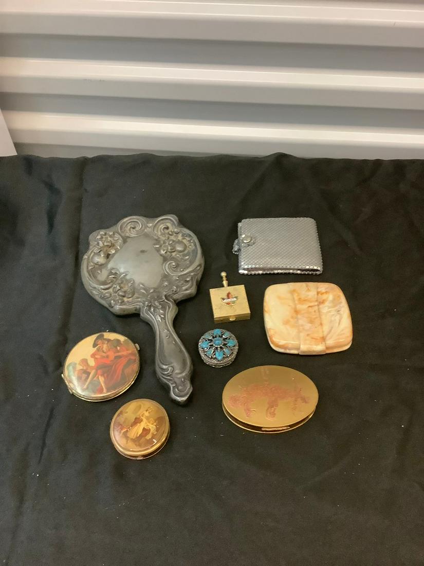 Lot of Vintage Snuff Boxes, Mirror and More (1 of 1)