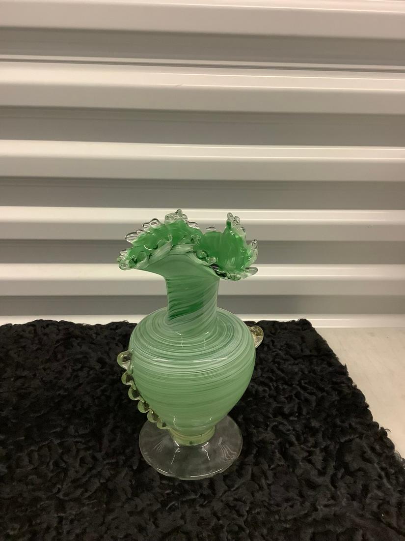 Genuine Venetian Murano Glass Vase 9.75 in. (1 of 1)