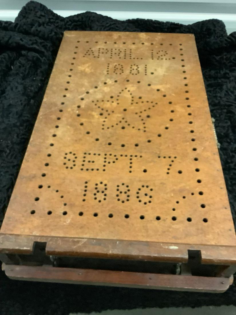 1886 mortuary folding table: 1886 mortuary folding table