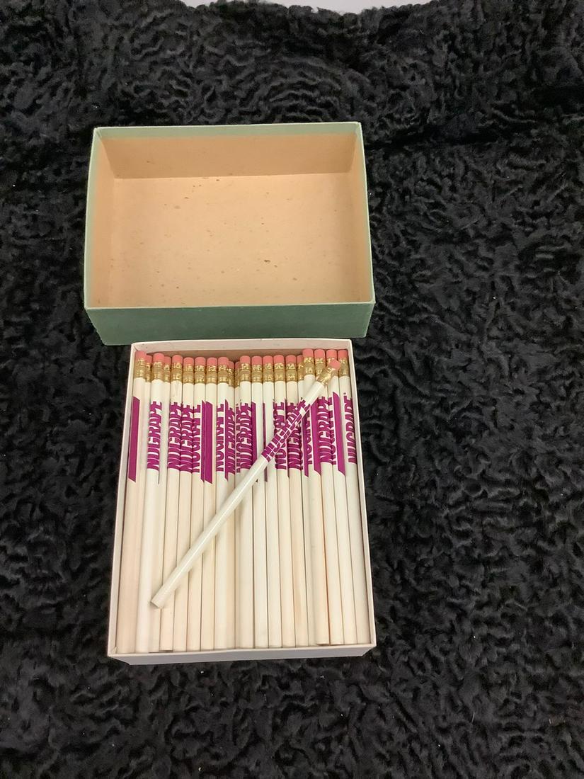 Box full of Nugrape pencils: Box full of Nugrape pencils