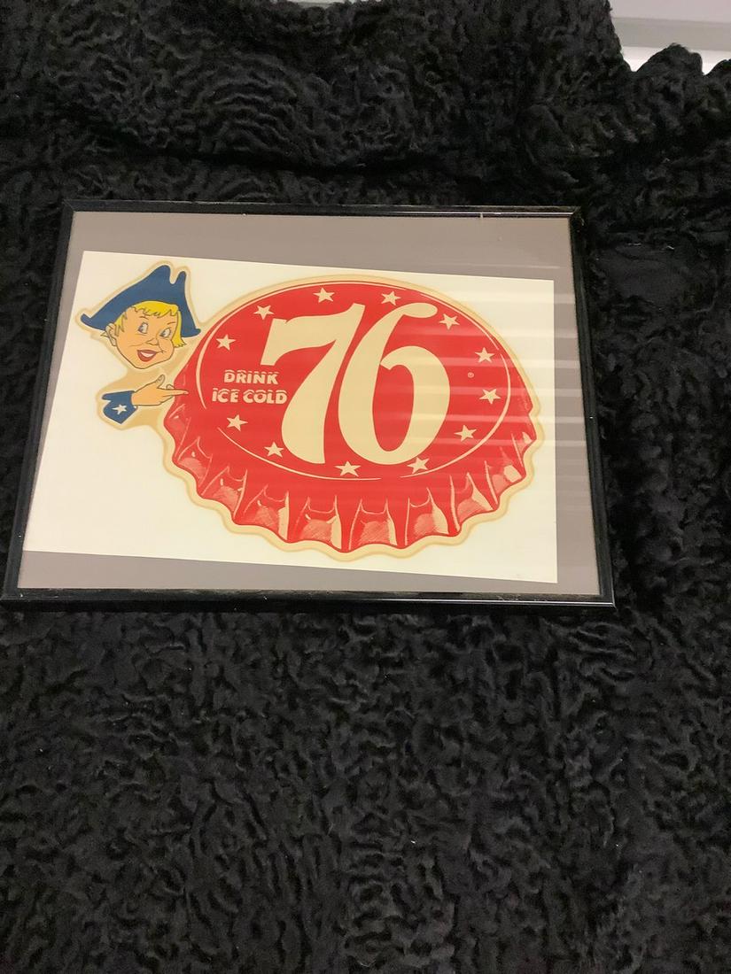 Vintage framed 76 soda advertisement 11x14 (1 of 1)