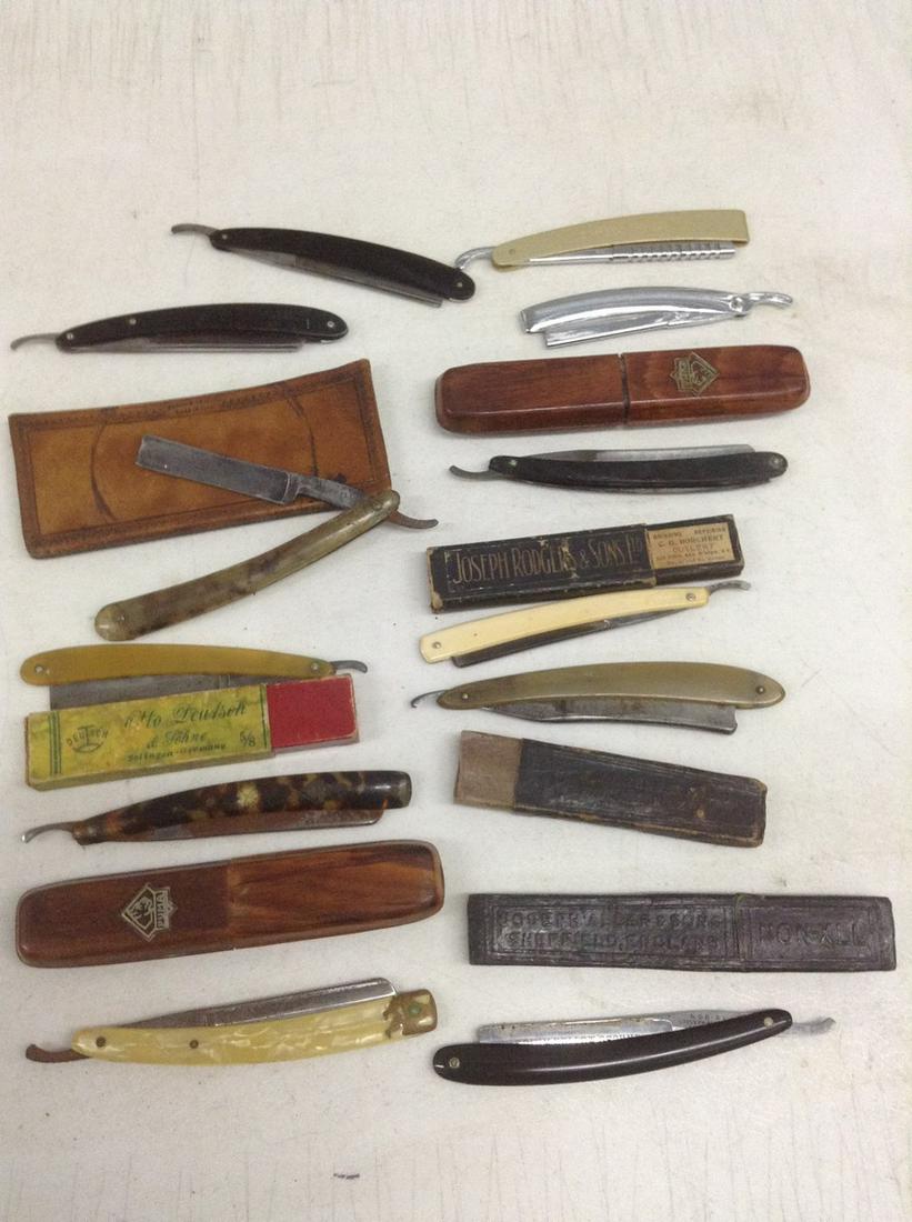 Large lot of Early Straight Razors (1 of 1)