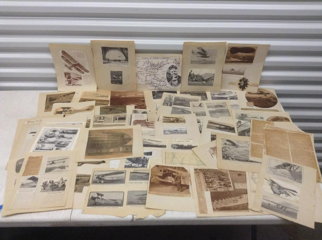 Early 1900s Aerial Scrapbook Pages - Lindberg, Zeppelin (1 of 1)