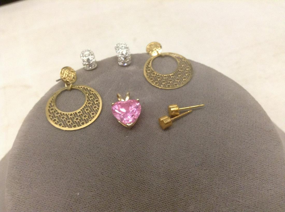 Three Pair Earrings & Pendant (1 of 1)