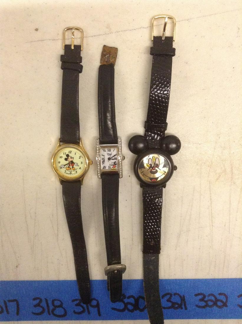 Three Walt Disney Mickey Mouse Watches (1 of 1)