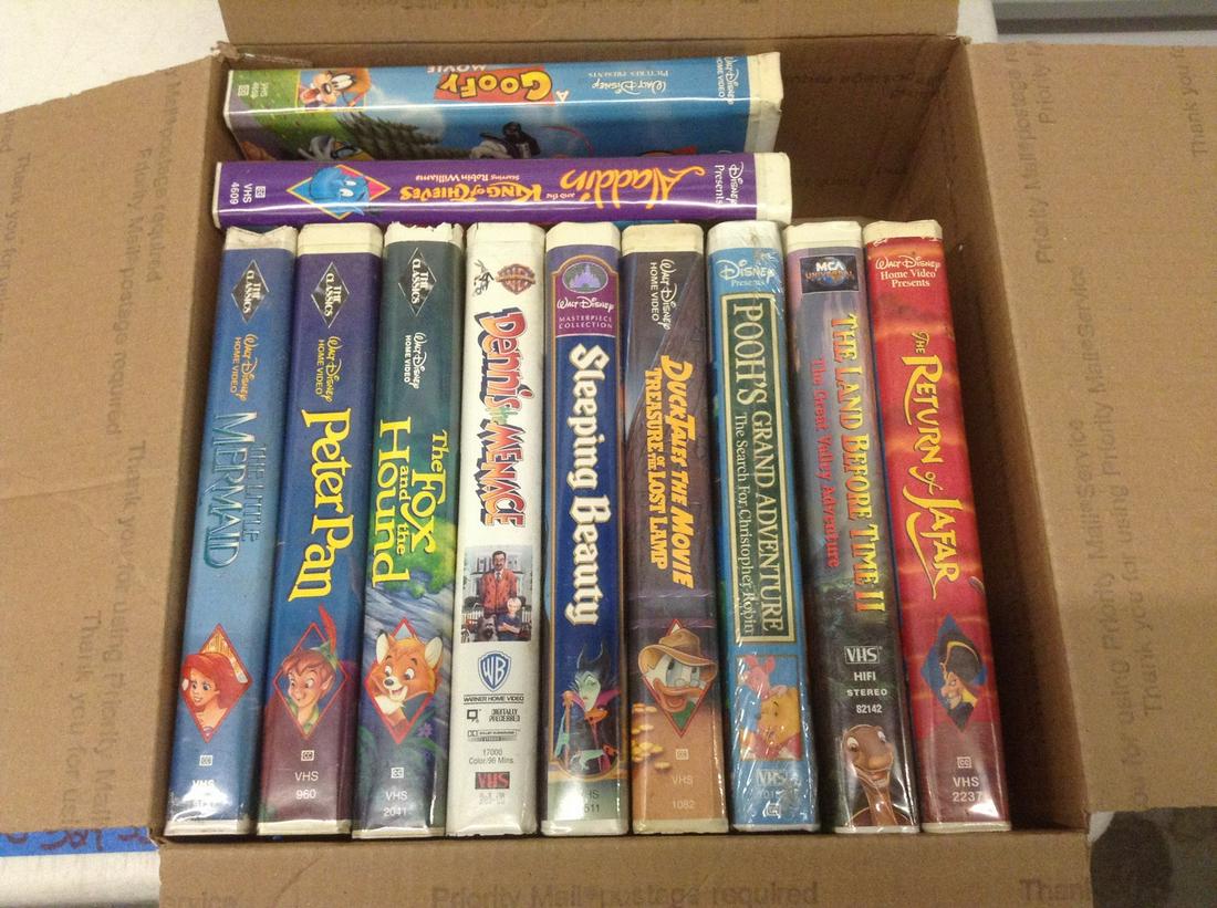 Box of Disney VHS with Black Diamonds: Box of Disney VHS with Black Diamonds