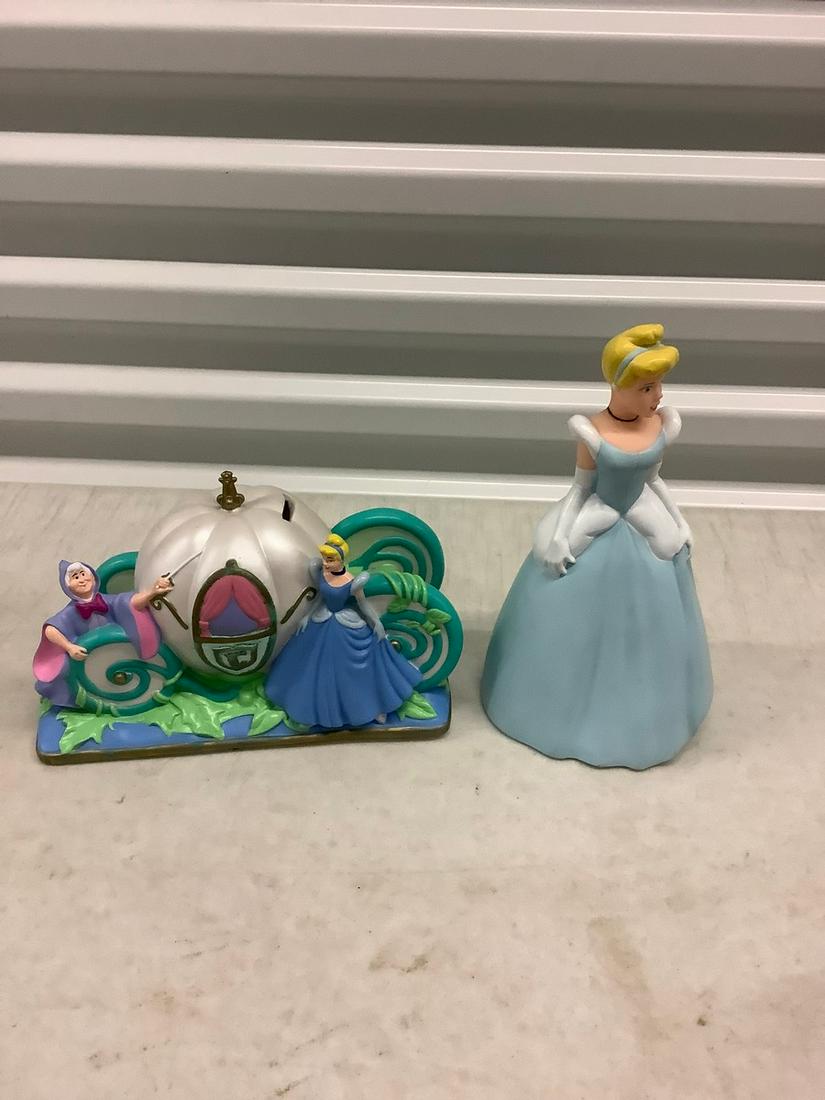 Pair of Cinderella disney plastic banks (1 of 1)