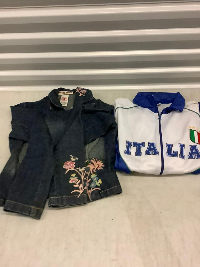 Italia size medium jacket and flower jean jacket size (1 of 1)
