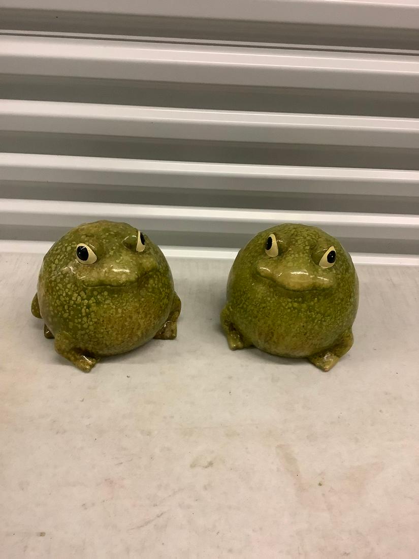 pair of Ceramic frog banks (1 of 1)