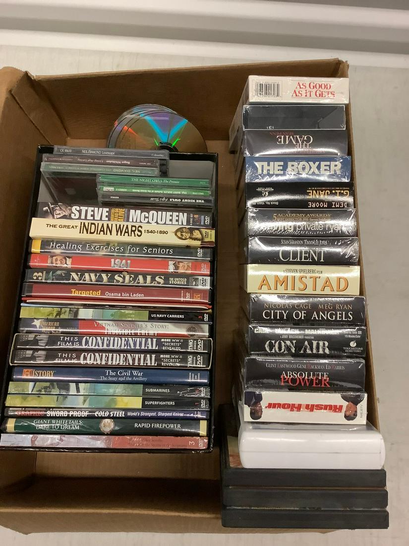 Lot of Dvds, VHS, and Cd's (1 of 1)