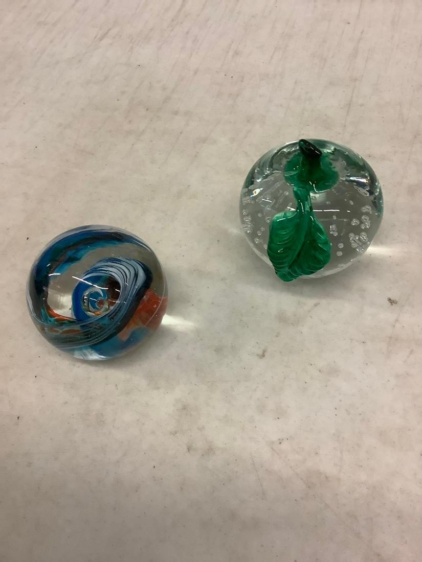 Two Art Glass Paperweights (1 of 1)
