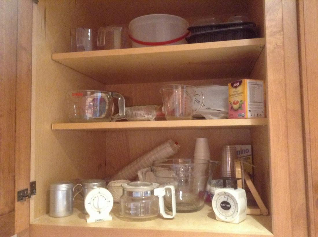 Contents of Cabinet - Pyrex Measuring Cups and more (1 of 1)
