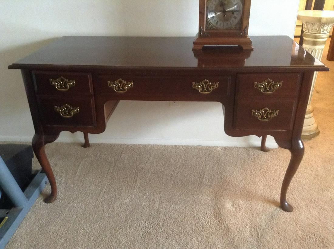 Bassett Cherry Desk 52"x30"x24" no contents: Bassett Cherry Desk 52"x30"x24" no contents