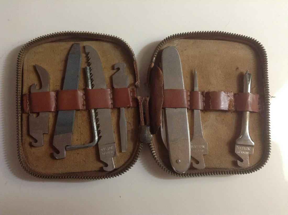Delstone Germany Miniature Tool Kit in leather case (1 of 1)