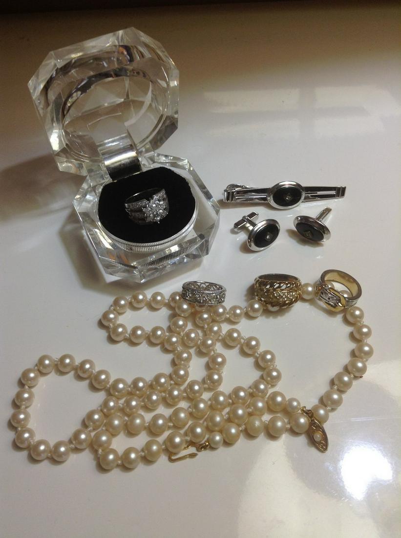 Lot of rings, cufflinks, tie clip and more (1 of 1)