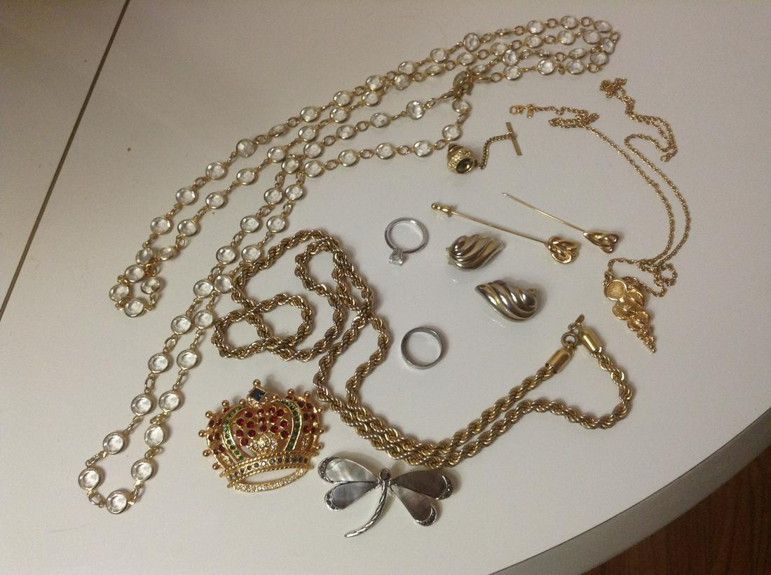 Lot of Signed Jewelry - Monet, Christian Dior, KJL and: Lot of Signed Jewelry - Monet, Christian Dior, KJL and more