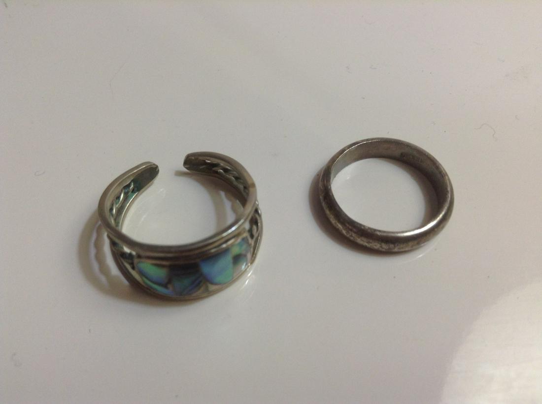 Silver Rings marked 925 and Alpaca: Silver Rings marked 925 and Alpaca