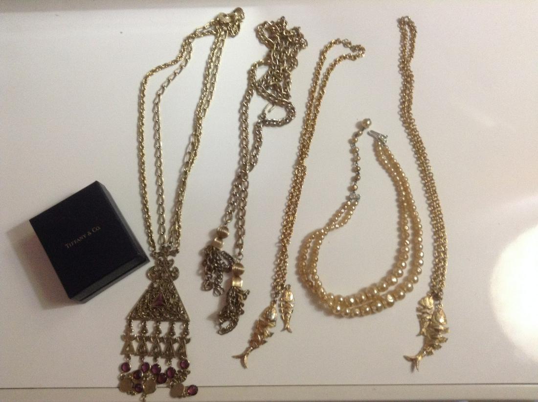 Lot of Vintage Necklaces and Tiffany & Co Box (1 of 1)
