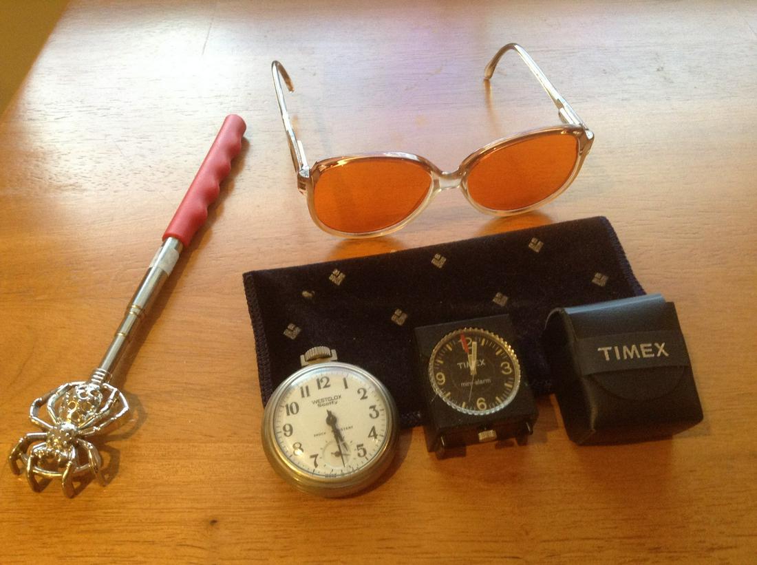Vintage Glasses, Westclox Pocket watch, Timex Mini (1 of 1)