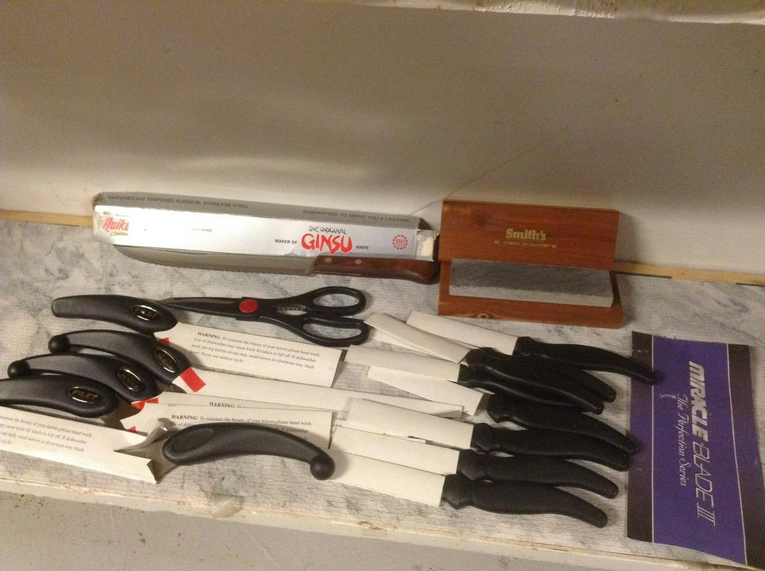 Ginsu Knife in the box, Smith's Sharpening Stone and (1 of 1)