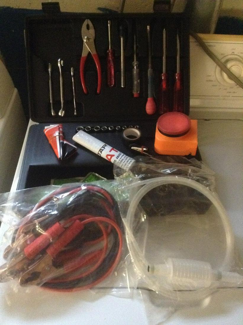 Emergency tool kit with jumper cables (1 of 1)