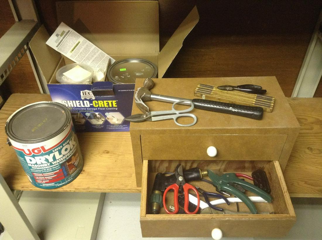 Wood Box full of tools, Waterproofing and more: Wood Box full of tools, Waterproofing and more