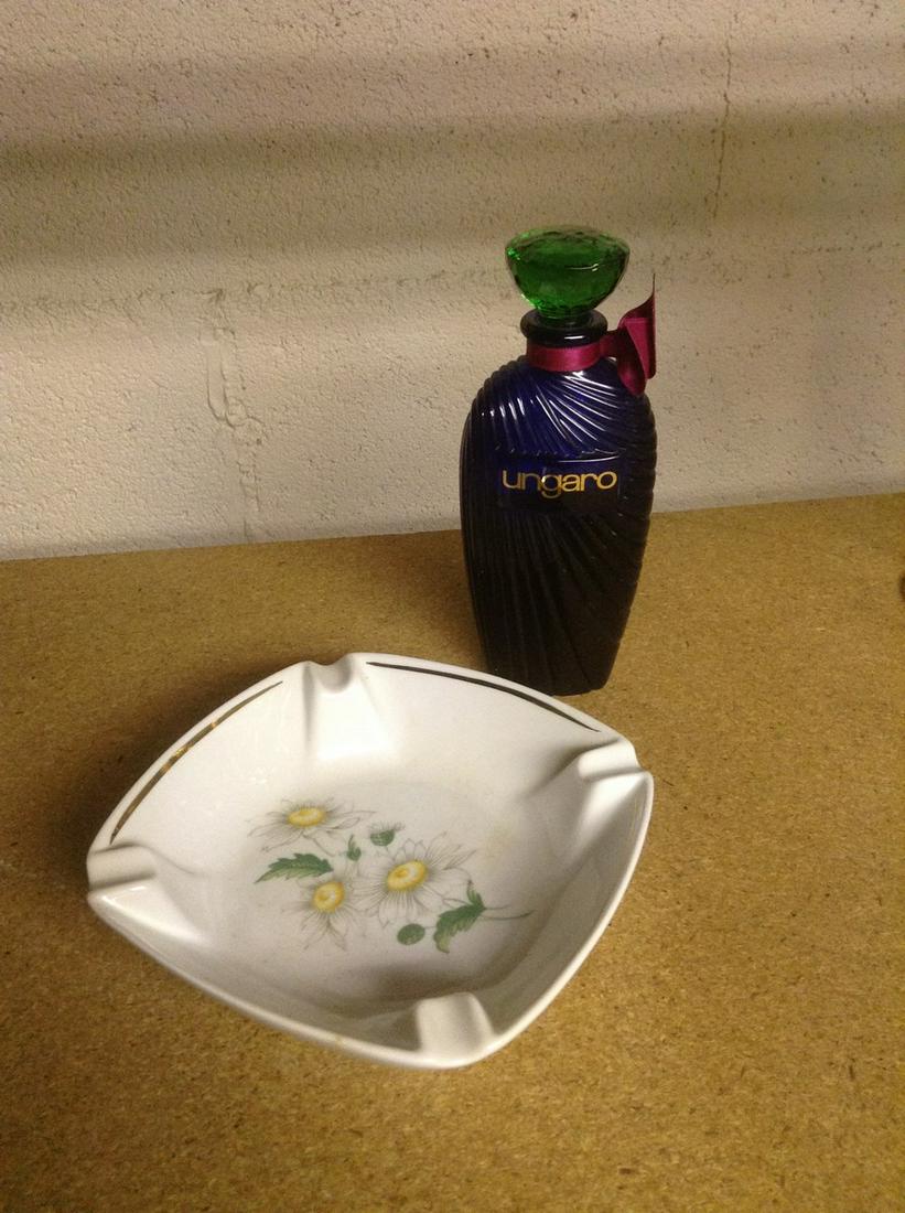 Hollohaza Hungary Ashtray & Vintage Ungaro eau de (1 of 1)