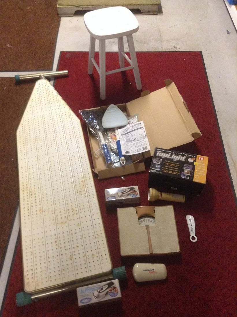 Vintage Ironing Board, Scale, Stool, and As Seen on TV (1 of 1)