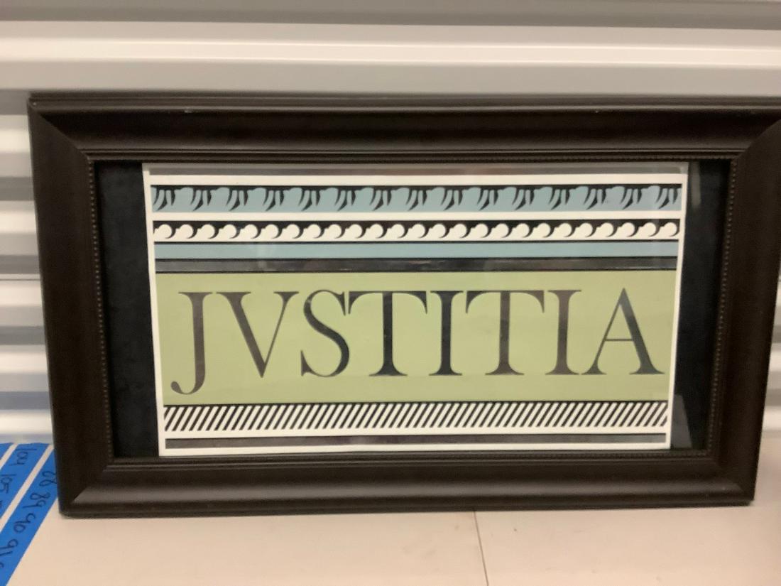 Roy Lichtenstein "JUSTITIA" silkscreen 29x17: Roy Lichtenstein "JUSTITIA" silkscreen 29x17